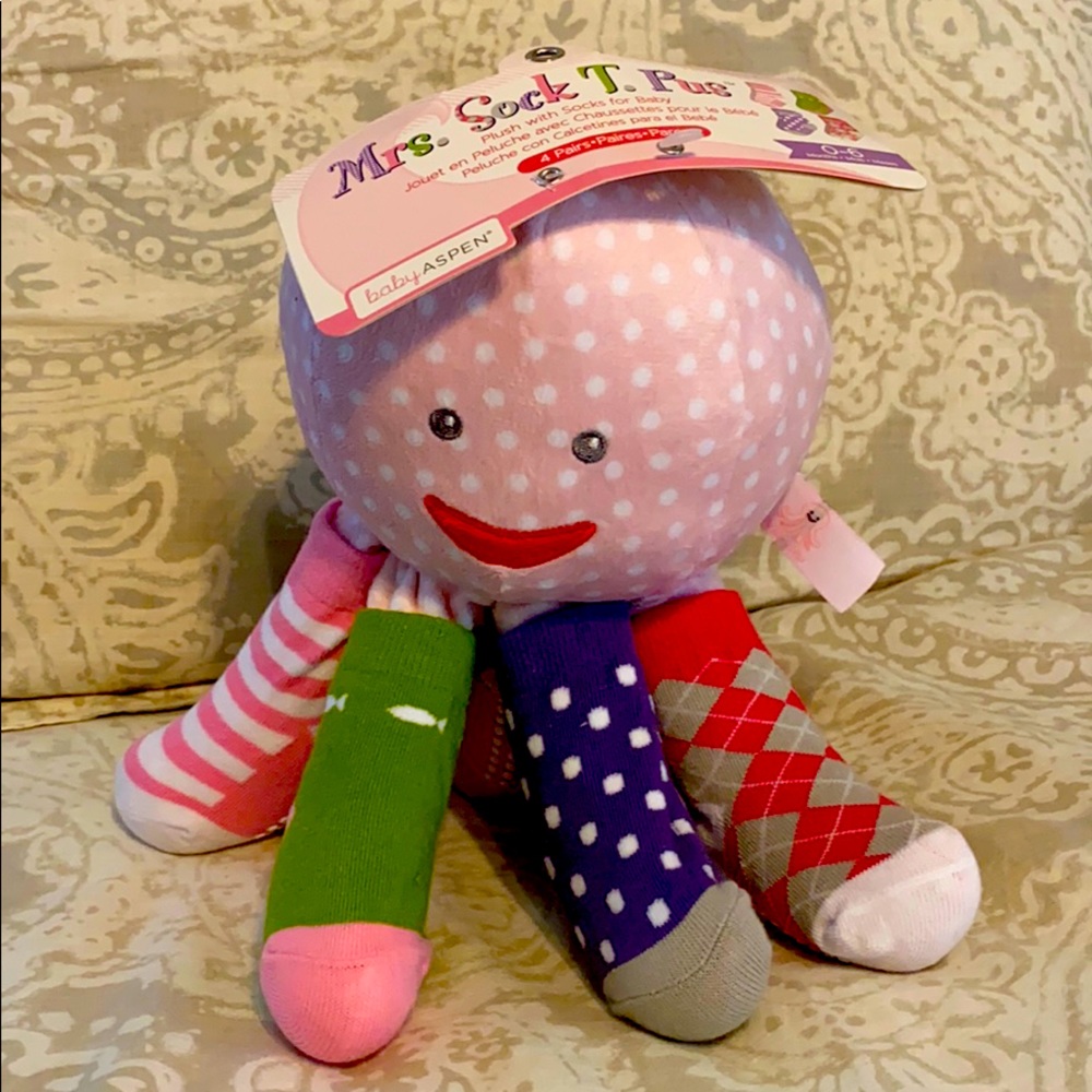 Mrs. Sock T. Pus stuffed animal